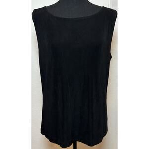 Chico’s Travelers Black Slinky Layering Tank Size 2 (Large)